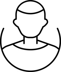 User Avatar Minimalistic Symbol for Web and Graphic Design, Apps, Banners, Social Network and Cards