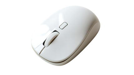 White Wireless Computer Mouse png