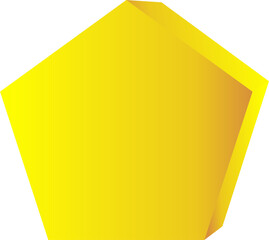 Pentagon gold color icon