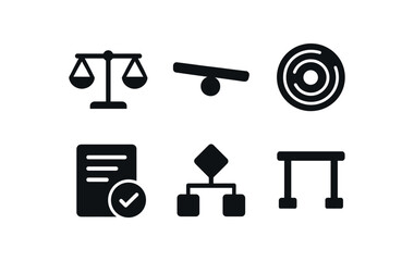 solid icon isolated scale beam board rocker gyro sensor check indicator algorithm module stability bar