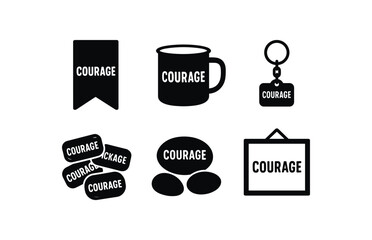 solid icon isolated coura bookmark coura enamel mug coura keychain tag coura sticker pack coura affirmation stones coura plaque