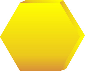 Hexagon gold color icon