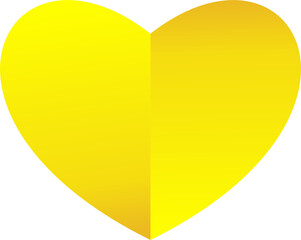 Heart gold color icon
