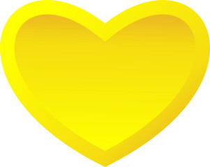 Heart gold color icon