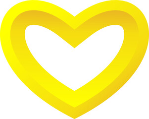 Heart gold color icon