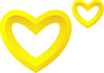 Heart gold color icon
