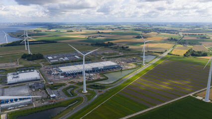 new build data center, computing center in Eemshaven, Groningen, The Netherlands. hyperscaler.
