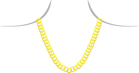 Gold chain round shape jewelry 