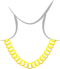 Gold chain round shape jewelry 