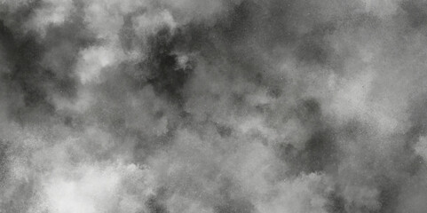 Abstract white and gray isolated cloud cumulus clouds. Gray aquarelle painted realistic fog or mist smoky textured canvas design. White and ash messy wall stucco texture background.	