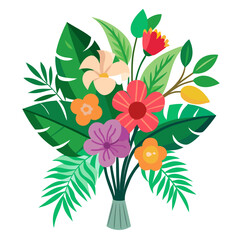 Tropical floral bouquet 