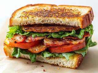 Classic BLT Sandwich with Crispy Bacon and Fresh Lettuce