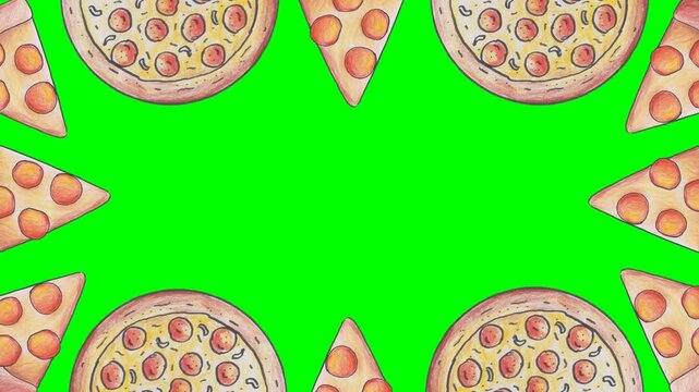 pizza animation background for world food day