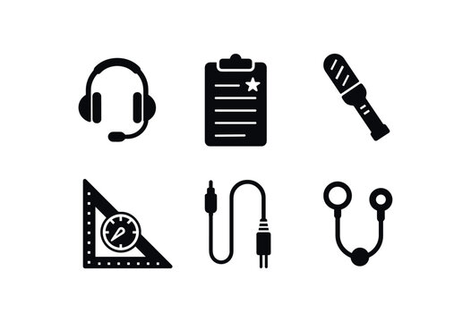solid icon isolated pilot headset pilot kneeboard pilot signal pilot navigation plotter pilot headset adapter pilot oyn tube holder