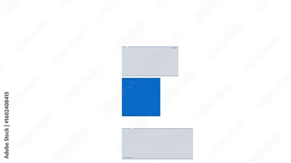 Poster geometric blocks arranging into various layouts 2d object doodle animation. abstract creative rectan