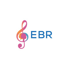 Fototapeta premium FBR “Colorful music logo with human faces and treble clef design” FBR Later Logo, “Creative music academy logo with silhouette heads and notes” 