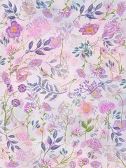 abstract background with flowers
Seamless pattern with flowers 
Watercolor painting 