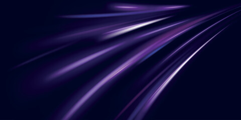 Neon rays vector abstract background. Futuristic technological style with glowing neon lines and high-speed movement, creating a sense of innovation and fast-paced digital technology in a sleek