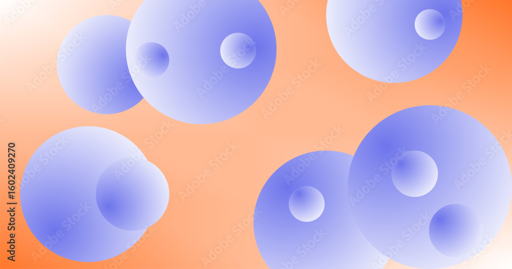 Poster gradient abstract background with gradient blue balls and copy space vector illustration wallpaper d
