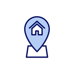 Address icon vector. home location sign and symbol. pinpoint