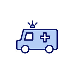 Ambulance icon vector. ambulance truck sign and symbol. ambulance car