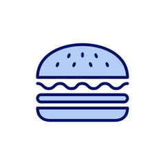Burger icon vector. burger sign and symbol. hamburger