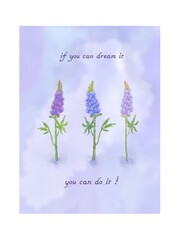 card with flowers