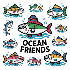 Colorful fish vector design