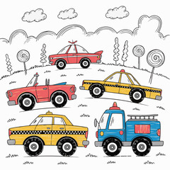 Car vector silhouette design