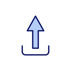 Upload icon vector. load data sign and symbol
