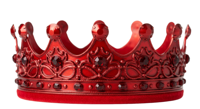 red crown png isolated on transparent background