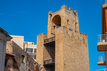 Medieval Architecture and Landmarks in Oristano, Italy