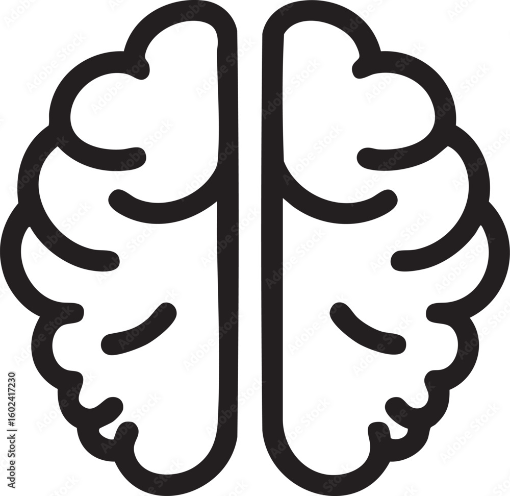Poster the image is of a brain with two halves