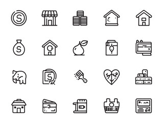 Relief Fund Ultra Minimalist 2D Line Art Set