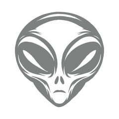 Silhouette of alien face


