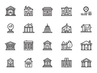 Relief Fund Simple 2D Line Icon Set