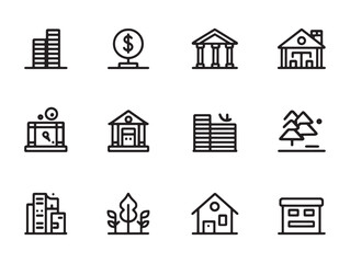 Relief Fund Minimalist 2D Line Icons Collection