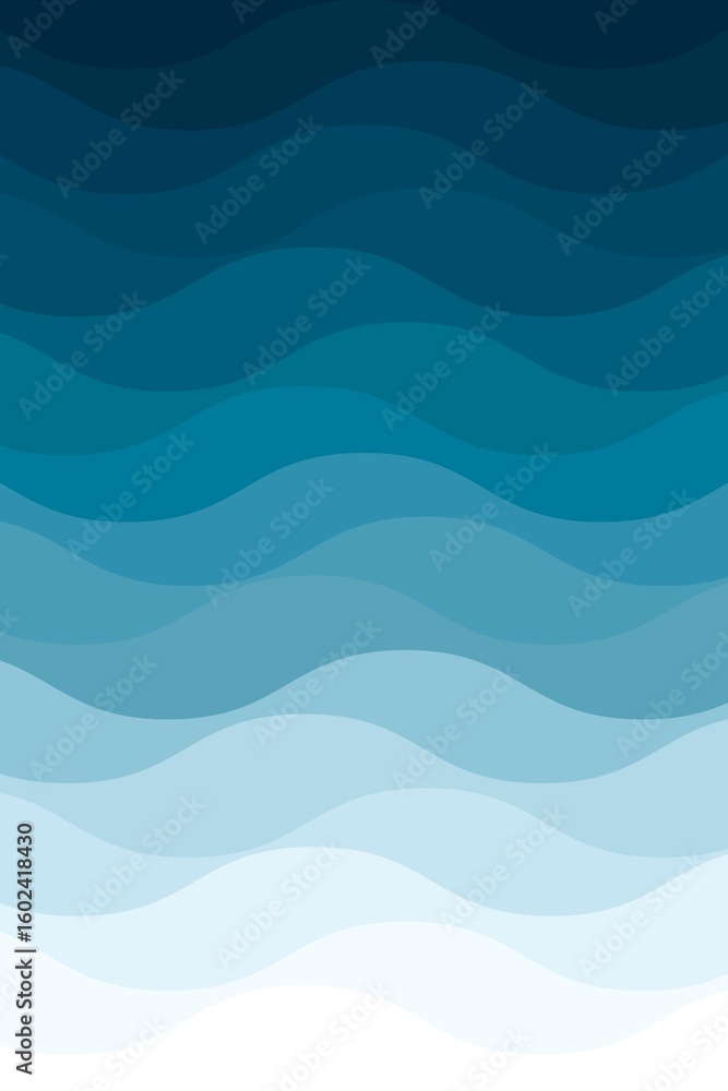 Poster gradient blue wave pattern background design