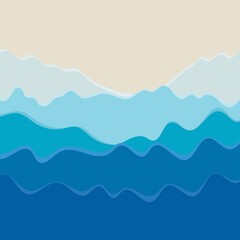 Blue wave layers pattern background design