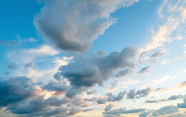 Sunset sunrise clouds and orange sky
