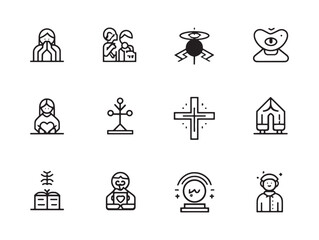 Relief Mission Ultra Minimalist 2D Line Icons