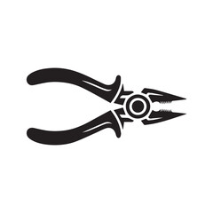 minimalist logo of a handyman with a white background