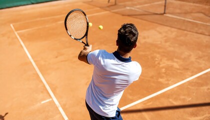 Tennis player hitting a forehand