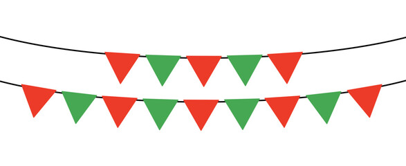 Obraz premium Christmas buntings. Christmas party fun garland