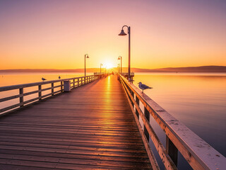 pier at sunset