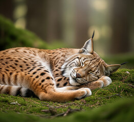 lynx in the grass