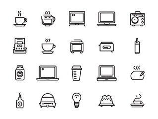Remote Hustle Ultra Minimalist 2D Line Icons