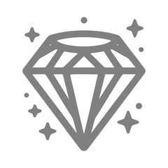 Silhouette of diamond

