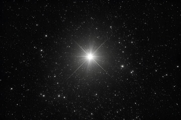 Lone Yellow Star: Navigating the Universe's Enigmatic Expanses with Radiant Brilliance