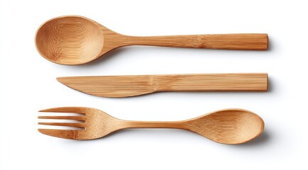 Wooden Utensils Spoon, Knife, Fork